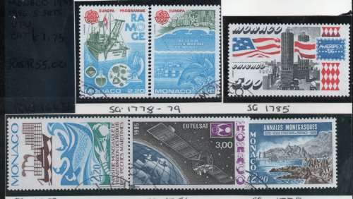 Monaco 1985 & 1986 selection very fine used. Cat £7,75 (2013)