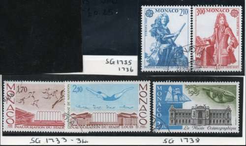 Monaco 1985 selection very fine used. Cat £6,25 (2013)