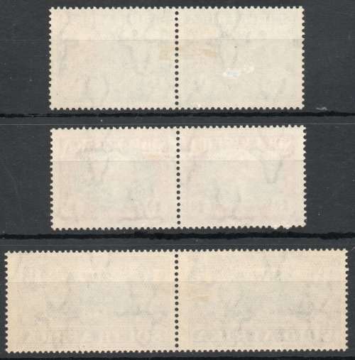 SOUTH WEST AFRICA 1939 `HUGUENOTS` SET OF 3 PAIRS LMM. SACC 138-140. CAT R1550. (SACC 2023-25)