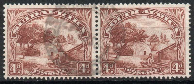 South Africa 1930-45 Roto printing 4d (redrawn) upright wmk vfu. SACC 47b. Cat R25 (2023-25)