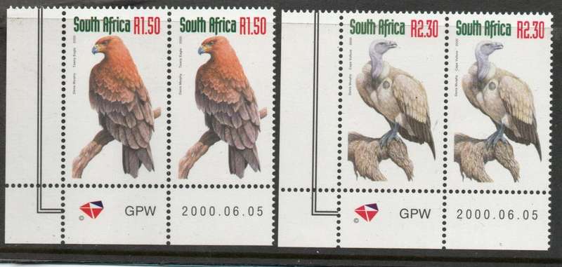 South Africa 2000 6th Definitive 2 additional values 2 pairs umm. SACC 1256-1257. Cat R360 (2023-25)