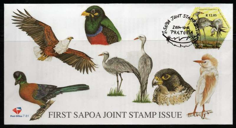 South Africa 2004 First SAPOA joint stamp issue 1 stamp on FDC 7.81. SACC 1677. Cat R110 (2023-25)