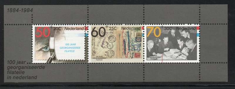 Netherlands 1984 Centenary of Philately Mini Sheet unmounted mint. SG MS 1445. Cat £4,25. (2012)