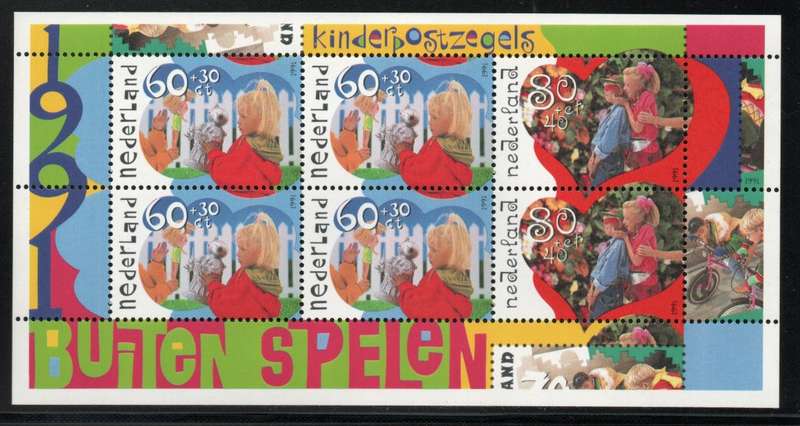Netherlands 1991 Child Welfare. Outdoor Play Mini Sheet unmounted mint. SG MS 1629. Cat £8,50 (2012)