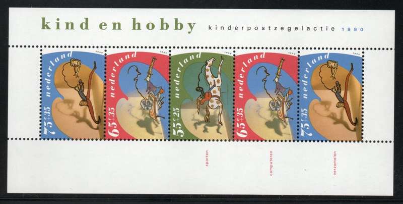 Netherlands 1990 Child Welfare. Hobbies Mini Sheet unmounted mint. SG MS 1586. Cat £7,75 (2012)