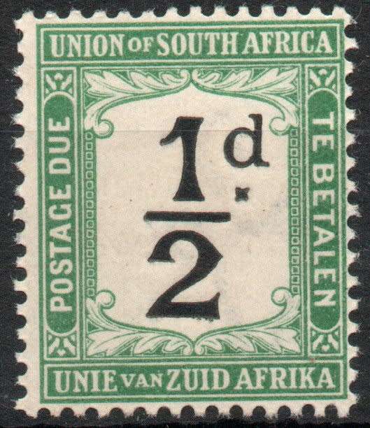 South Africa 1914-22 Postage Due ½d unmounted mint. SACC 1. Cat R55. (2023-25)