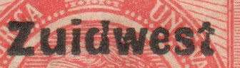 South West Africa 1926 KGV 1d red block of 6 mint. Interrupted printing of ovptd. SACC 53. Cat R290+