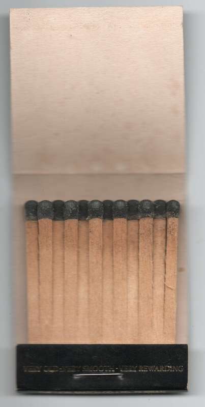 Bertrams V.O Superrieur Brandy Matchbook.