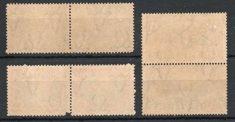 South Africa 1939 250th Anniv of Huguenot landing in SA set of 3 pairs umm. SACC 81-83. Cat R1100