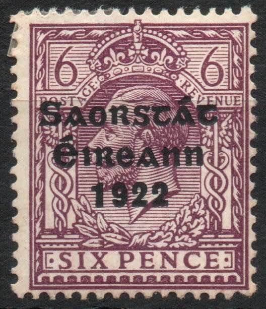 Ireland 1922-23 GB stamp overprinted 6d fine mounted mint. SG 60. Cat £3,75 (2022)