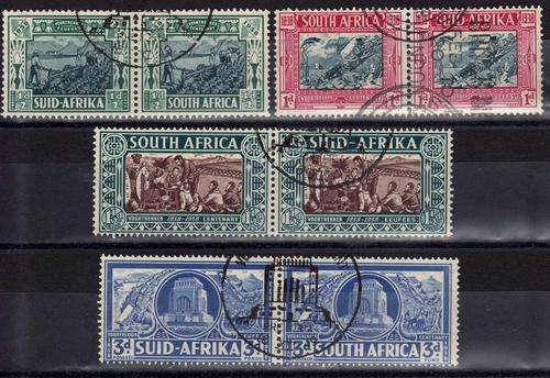 SA 1938 VOORTREKKER CENT MEMORIAL FUND SET OF 4 VFU PAIRS. SACC 75 - 78