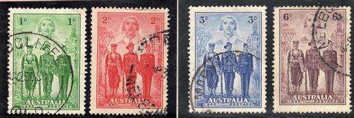AUSTRALIA 1940 IMPEIAL FORCES SET OF 4 FINE USED SG 196 - 199. CV 32 POUNDS