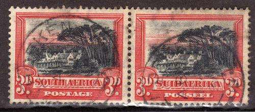 SA 1927 LONDON PICTORIALS 3d BLACK-RED GROUP II SACC 34a