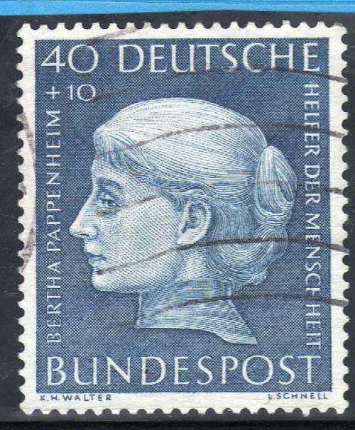 GERMANY 1954 HUMANITARIAN RELIEF FUND SG 1129 VFU. CV 45 POUNDS.