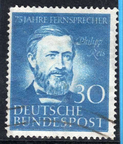 GERMANY 1952 30pf BLUE FINE USED. SG 1087. CV 21 POUNDS. (2013)