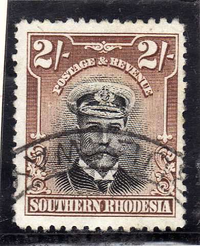 SOUTHERN RHODESIA 1924 DEF 2/- VFU. SACC 12. CV R170.