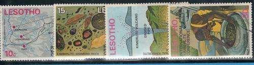 LESOTHO 1973 KIMBERLITE CONFERENCE SET OF 4 V.F.U. SG 246-9. CV 11 POUNDS.