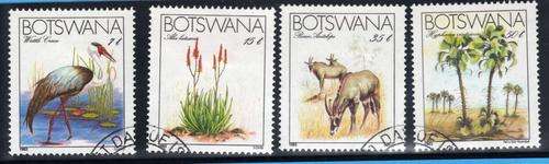 BOTSWANA 1983 ENDANGERED SPECIES SET OF 4 VFU. SG 541-4. CV 10,50 POUNDS