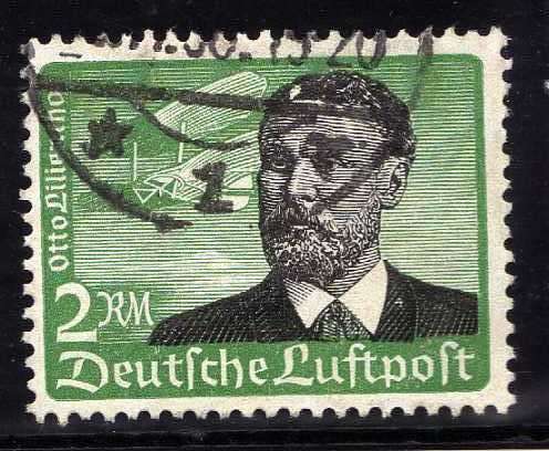 GERMANY 1934 AIR 2 MARK GREY AND GREEN VFU. SG 535. CAT 26 POUNDS.
