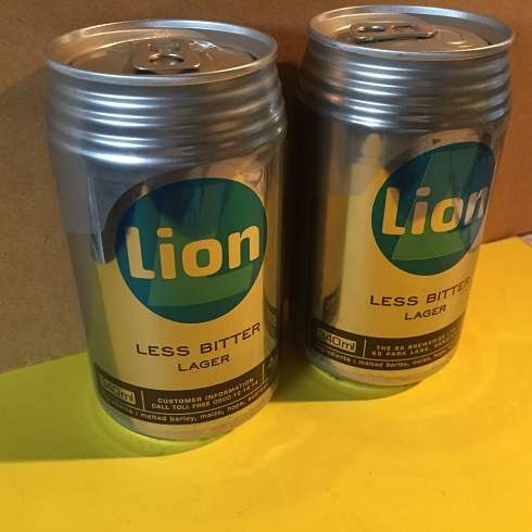 TWO AWESOME AND QUITE RARE "UNOPENED" VINTAGE LION LAGER BEERS