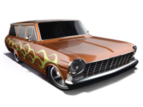Hotwheels '64 Chevy Nova Station Wagon die cast model