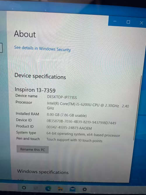 Dell p57g laptop / TOUCH SCREEN/ FOLDABLE LAPTOP IN TABLET MODE/