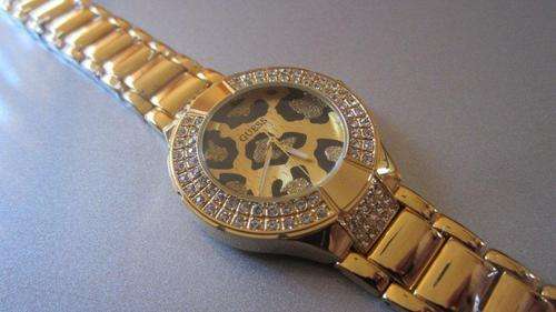 LADIES GUESS WATCH - GOLD LEOPARD FACE!!!