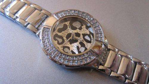 LADIES GUESS WATCH - SILVER LEOPARD DIAMOND FACE!!!
