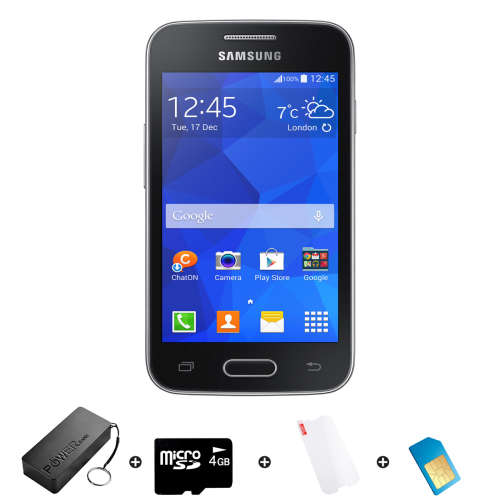 Trend Neo 4GB 3G Black - Bundle incl. + 1.2GB Starter Pack + Accessories