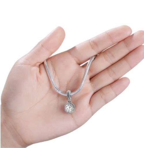 WITH GOD Pendant Charm S925 Sterling Silver fit Pandora Snake Chain Bracelet
