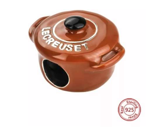 S925 Le Creuset Casserol Pot Charm fits Pandora Snake Chain Bracelet
