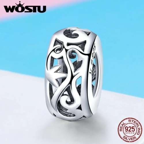 S925 Filigree Openwork Spacer Charm fits Pandora Bracelets
