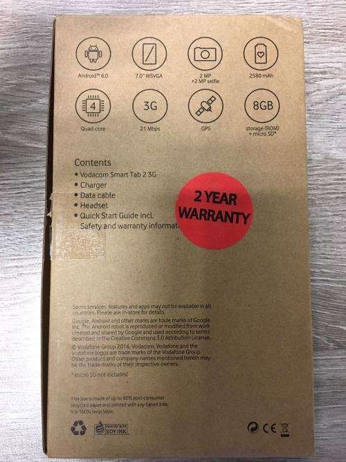 Vodacom Smart Tab 3 G (opened never used)