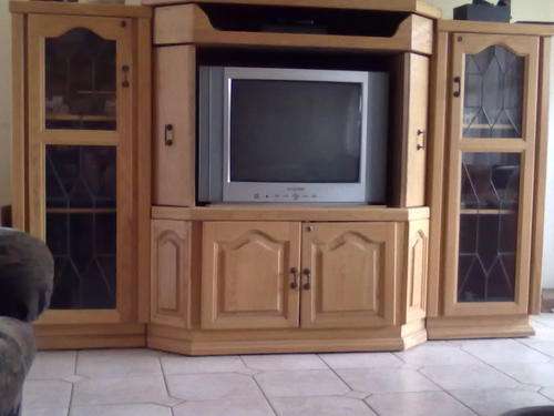 3 PIECE SOLID OAK WALL UNIT