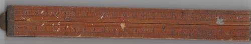 Sybren brass and wood ruler