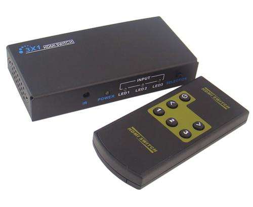 HDMI Splitter - 3 in 1 out - Includes Remote