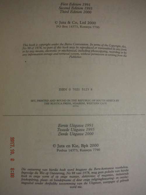 CASE BOOK ON THE LAW OF DELICT third edition / VONNISBUNDEL OOR DIE DELIKTEREG derde uitgawe