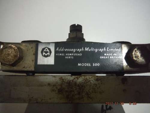 ADDRESSOGRAPH MULTIGRAPH LIMITED small card stamp
