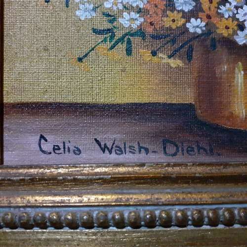 Oil on bord, Celia Walsh-Diehl, set of two paintings.