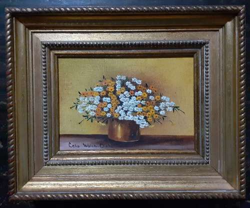 Oil on bord, Celia Walsh-Diehl, set of two paintings.
