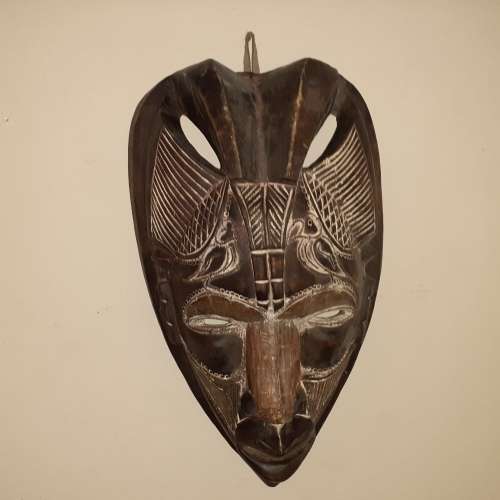 Africa Art. Wood Face Mask