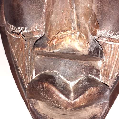 Africa Art. Wood Face Mask
