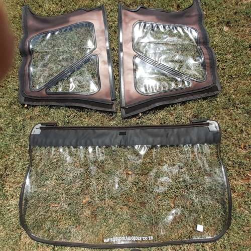 JEEP Wrangler soft top windows. Back and side windows
