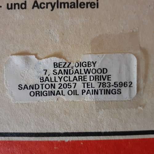 Boschendaal Cape. Bezz Digby. Oils on bord, framed.