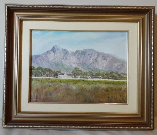 Boschendaal Cape. Bezz Digby. Oils on bord, framed.