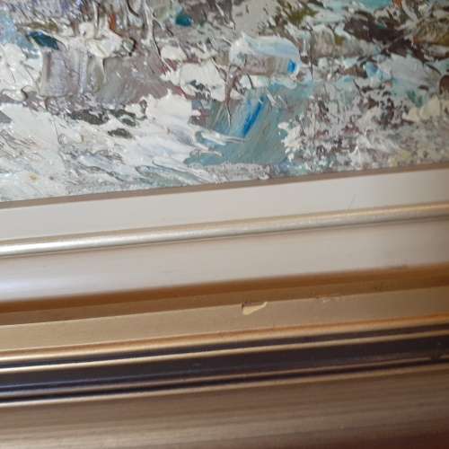 Very collectable art. Painting. Oil on canvas on bord.