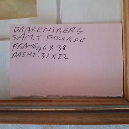 Drakensberg. Sam.J. Fourie. Watercolour.