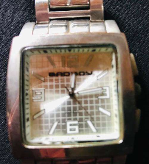 used/old BAD BOYS quartz watch. Not Working.