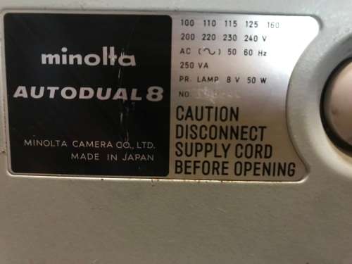 minolta AUTODUAL 8 film projector. Not working.