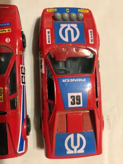 2 X FERRARI, BURAGO, 1:43 scale. Made in Italy. CARS